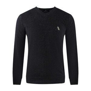 Aquascutum Mens Logo Sweater / Dark Grey